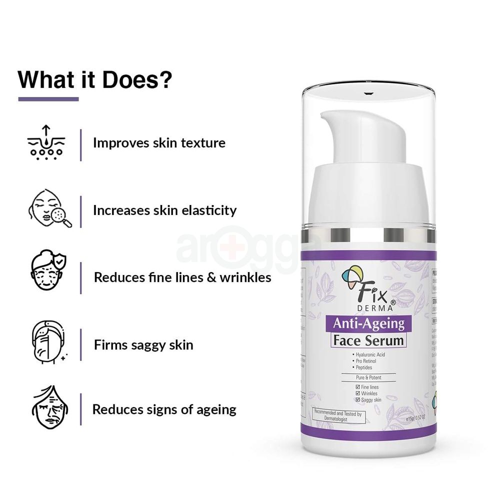 Fixderma Anti Ageing Face Serum with Hyaluronic Acid Serum & Pro Retinol  