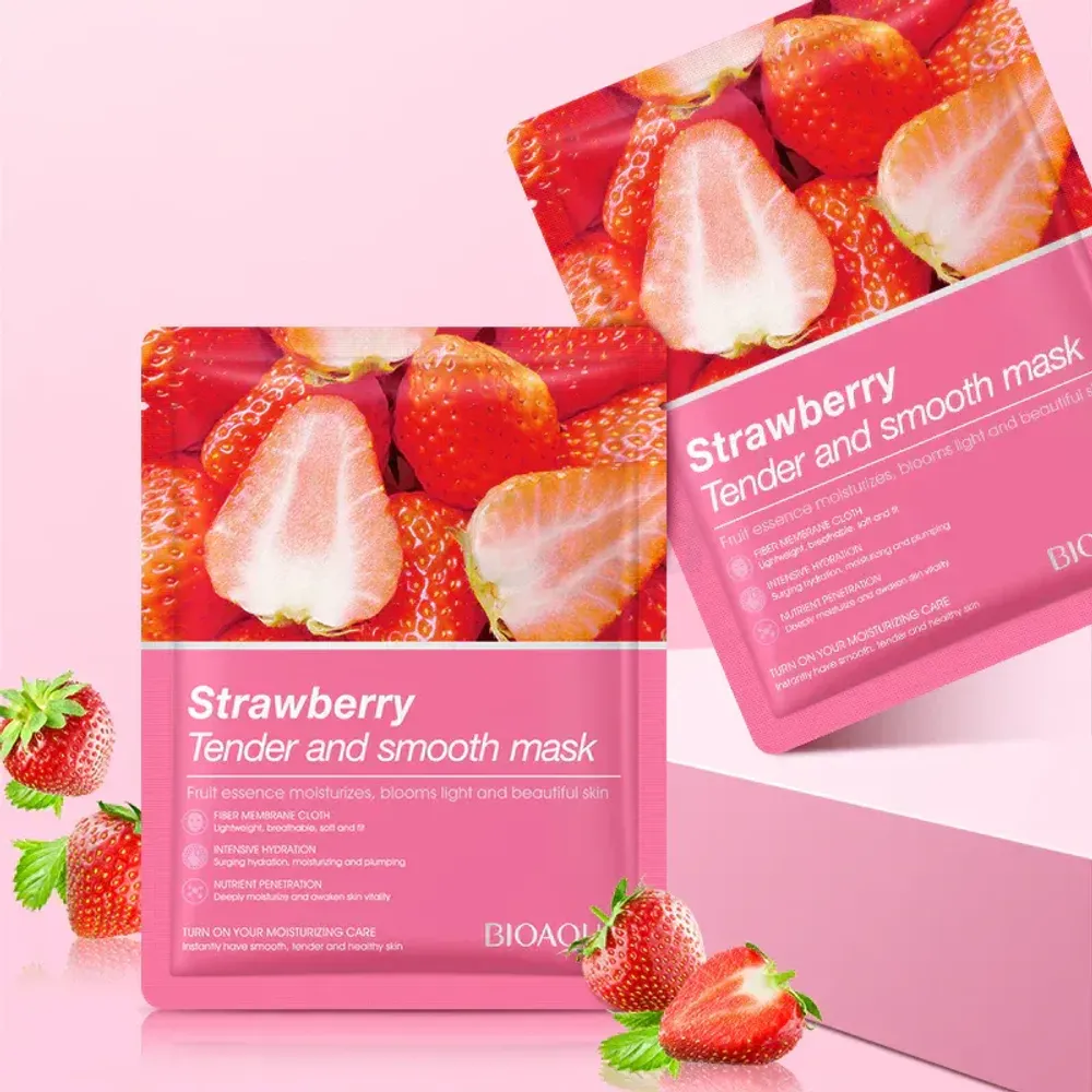 Bioaqua Strawberry Tender and Smooth Sheet Mask - 25g  