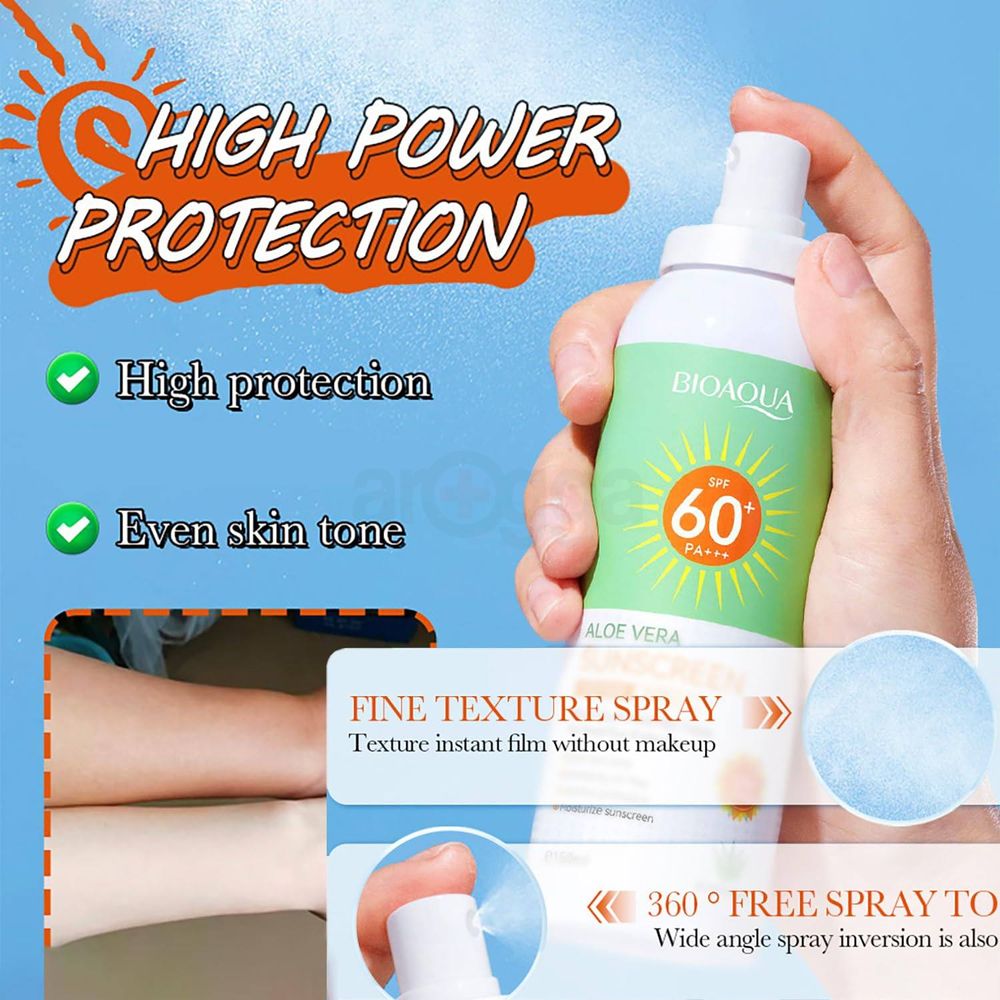 Bioaqua Aloe Vera Sunscreen Repair Spray SPF60+ PA+++  150ml  
