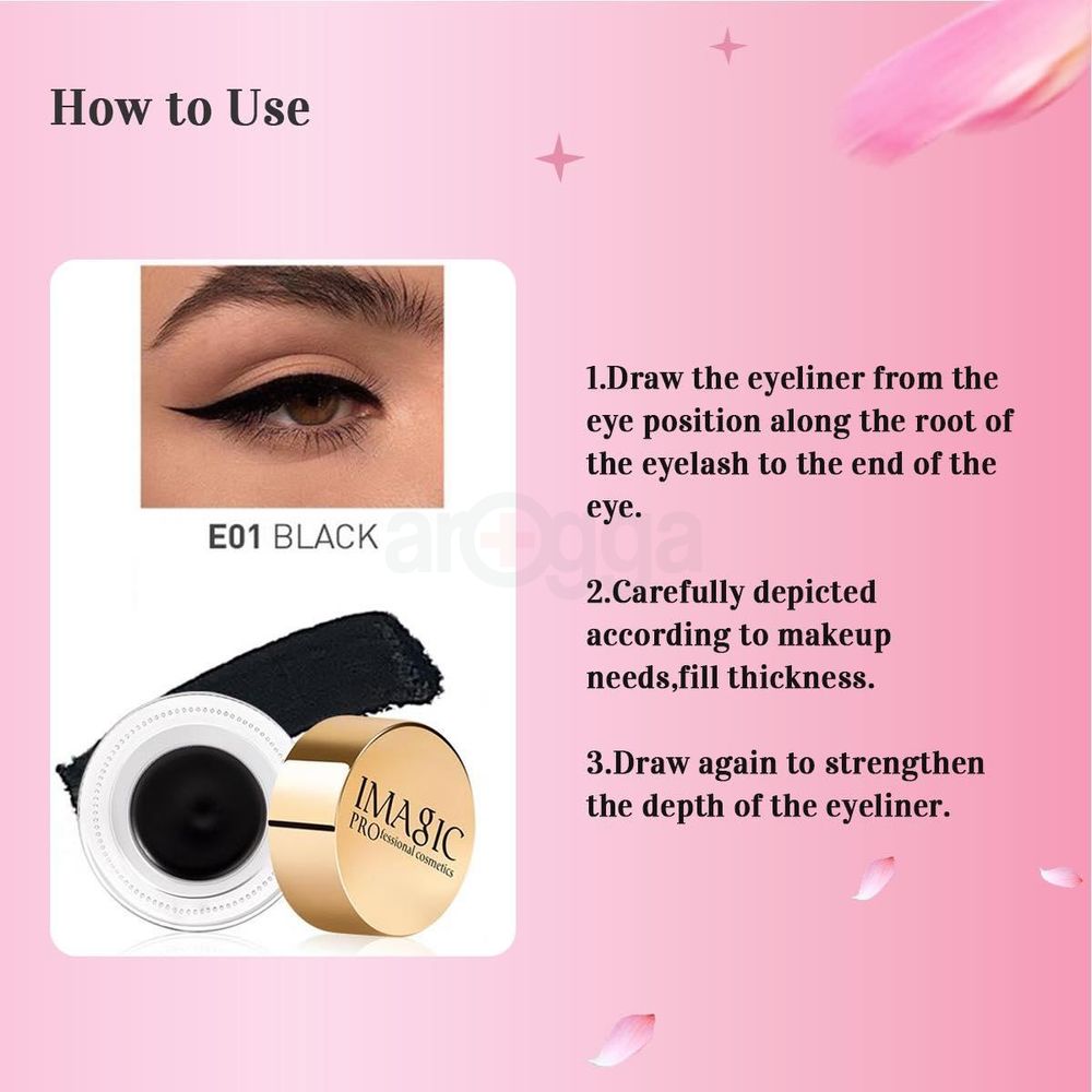 IMAGIC Waterproof Gel Eyeliner - E01 Black  