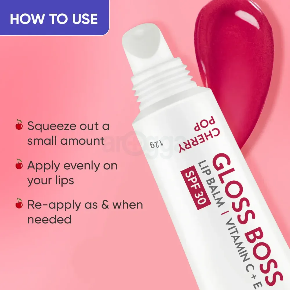 Dot and Key Gloss Boss Vitamin C + E Lip Balm with SPF 30 - Cherry Pop  