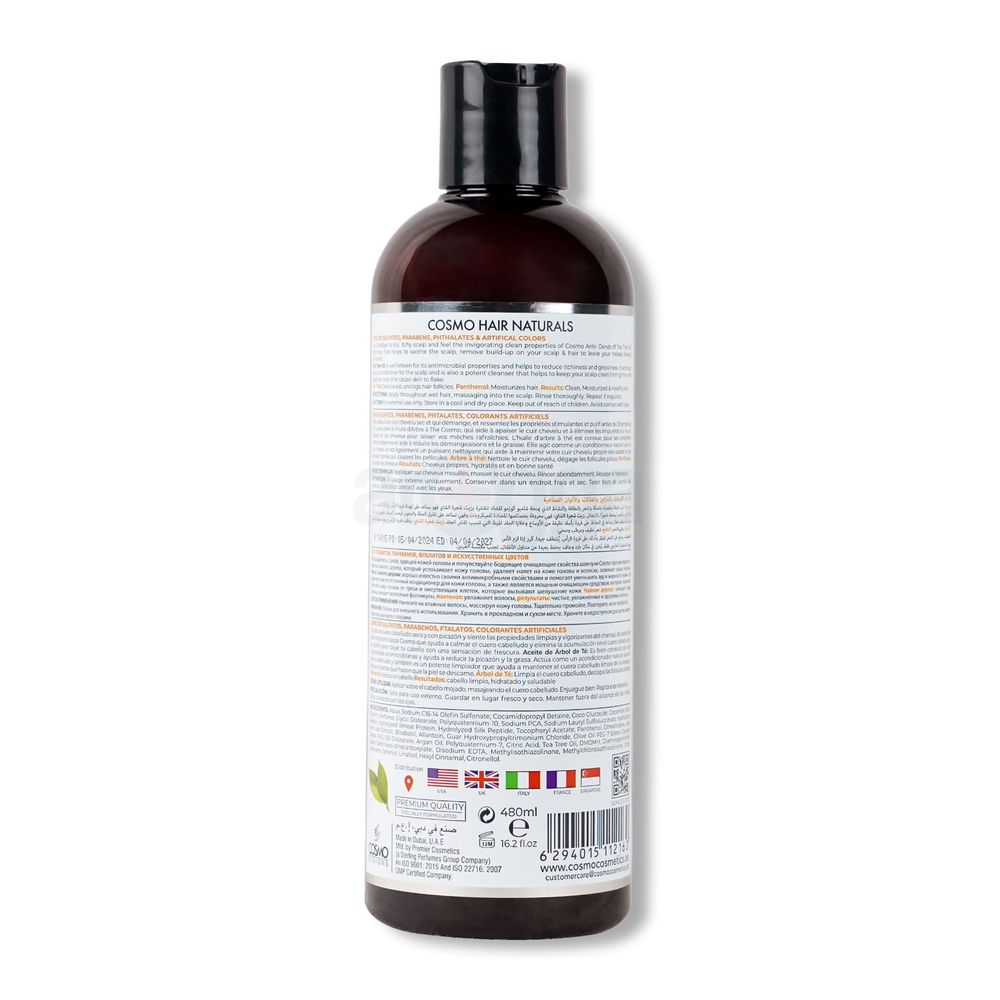 COSMO Hair Naturals Tea Tree Oil Anti-dandruff Shampoo  