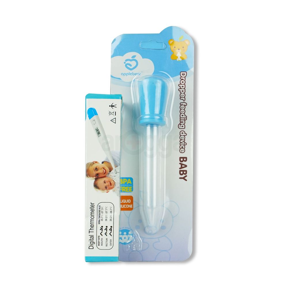 Buy Apple Bear Baby Dropper Feeding Device and Get A Quality Digital Thermometer Free  