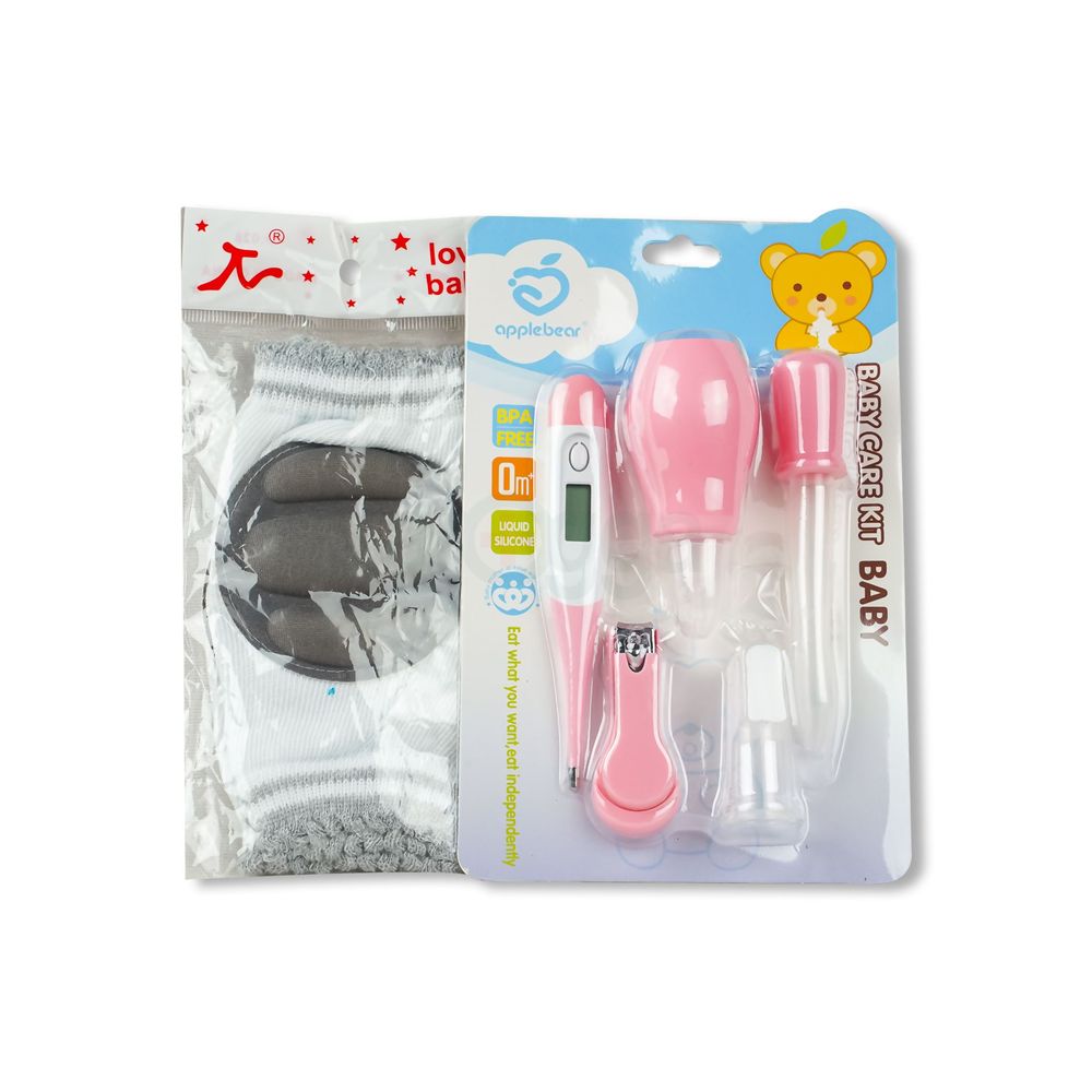 Applebear Baby Care Kit & Anti Slip Baby Knee Pad - Combo of 2  