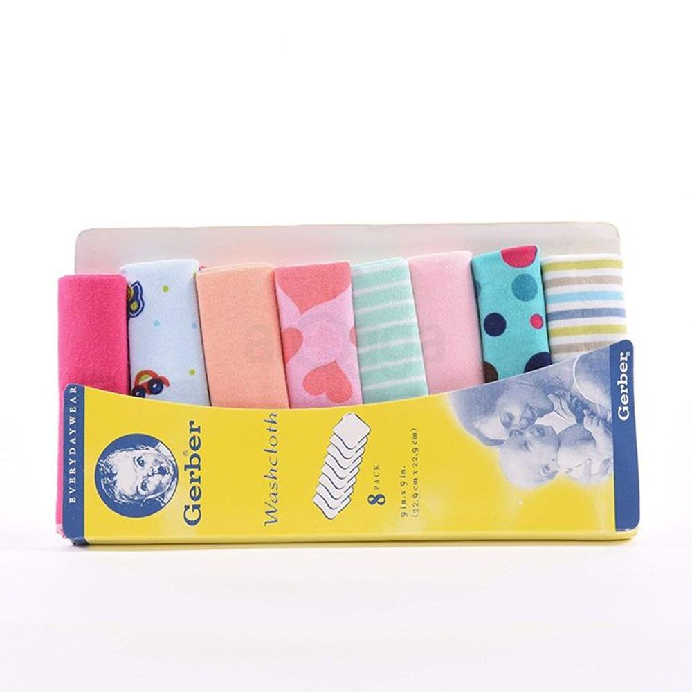 Buy Gerber Washcloths 8 Pack Set & Get Kids Shampoo Cap (3+ Months) Free  