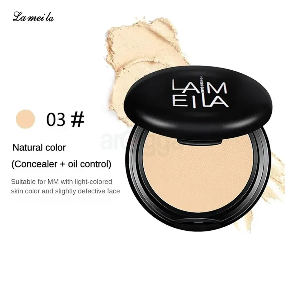 Lameila Compact Powder 03 and Bamboo Brush 11Pcs  