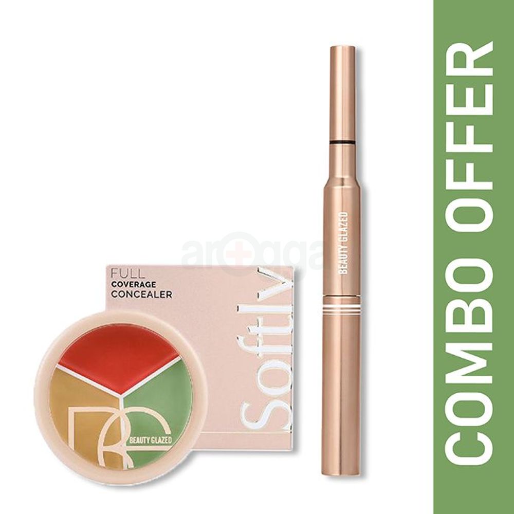 Beauty Glazed Bushy Big Mascara with Eyeliner B81 (0.4g+5g) and Beauty Glazed Full Coverage Concealer Shade 402 (12g)  