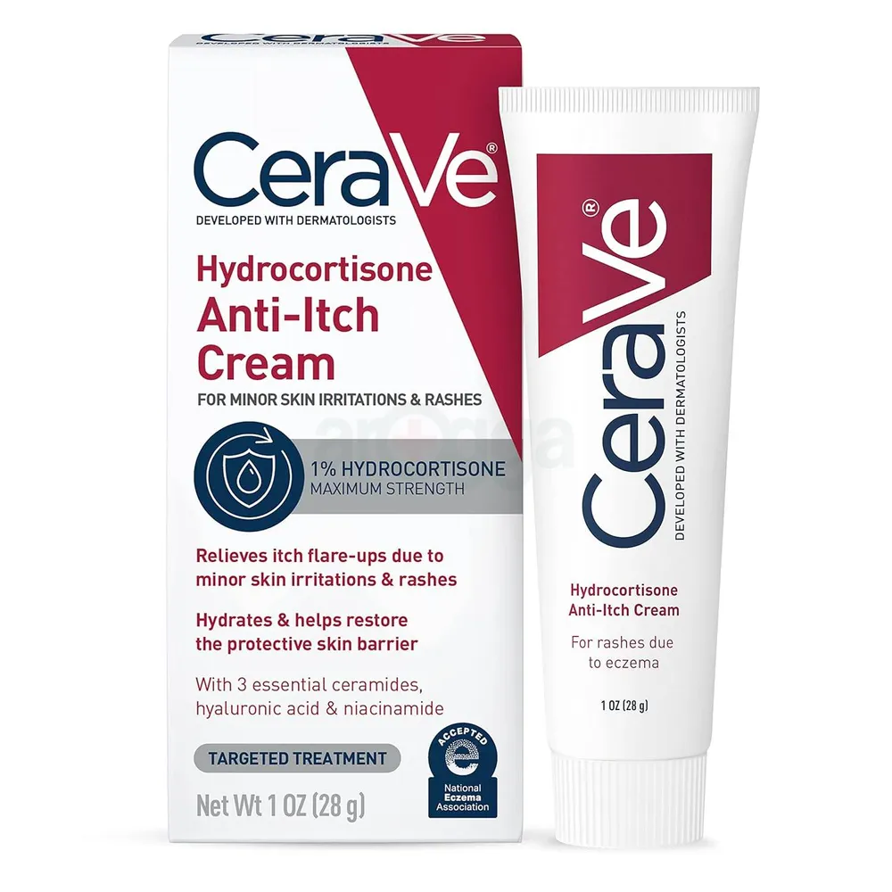 Cerave Hydrocortisone Anti Itch Cream for Minor Skin Irritations and Rashes  