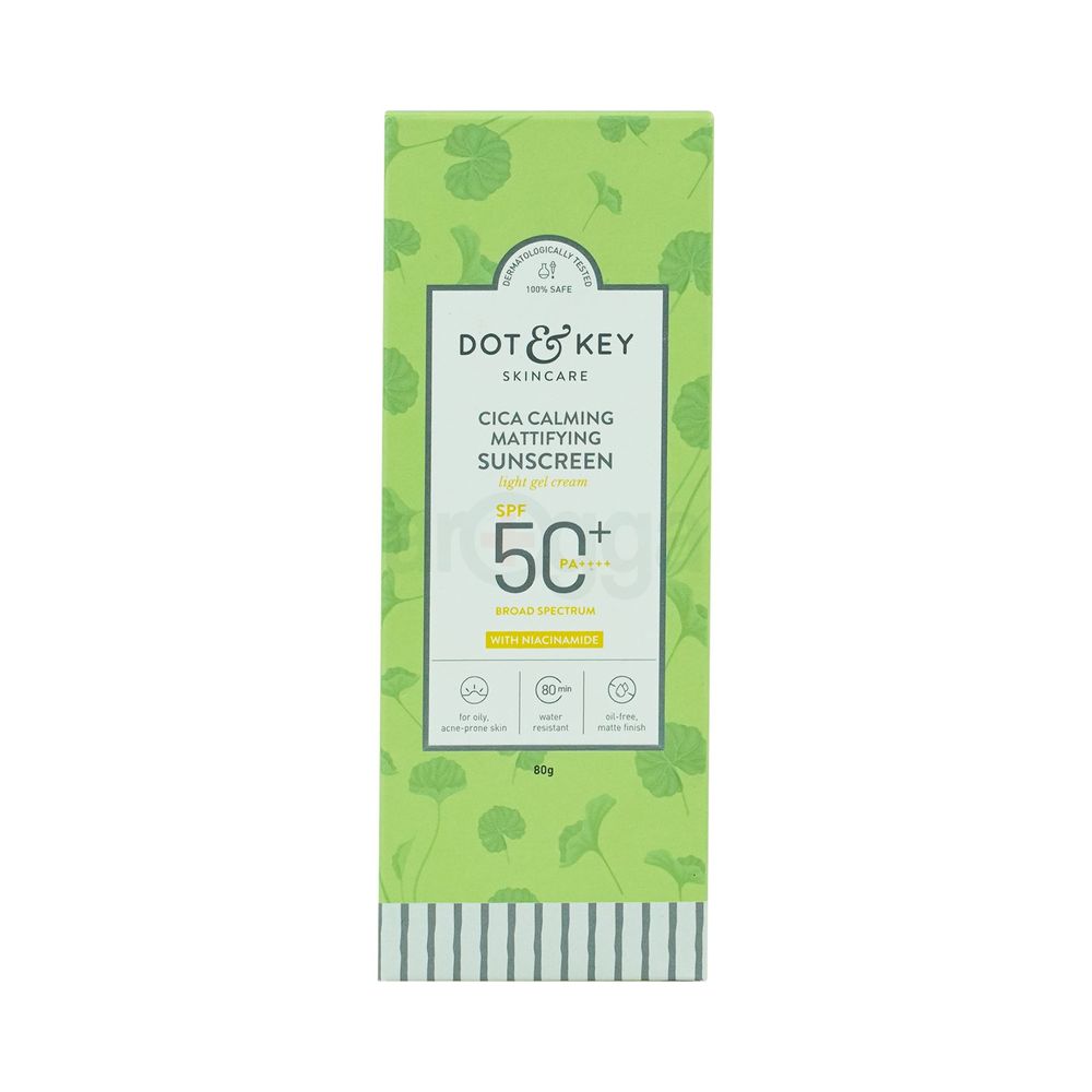 Dot and Key Cica Calming Mattifying Sunscreen SPF 50+ PA++++ with Niacinamide 80g  