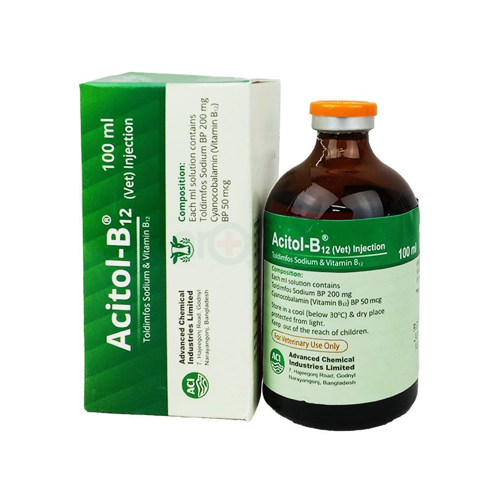 Acitol-B12 Injection (Vet) 100ml  