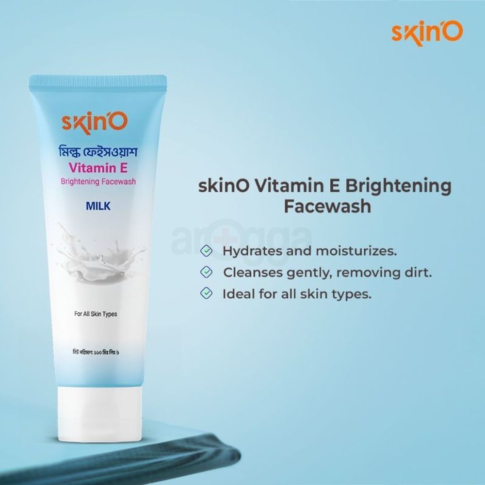 Buy 1 SkinO Vitamin E Brightening Facewash Milk 110ml Get 1 Free  