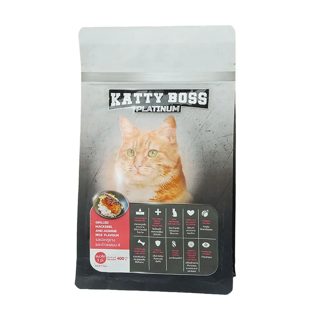 Katty Boss Platinum Grilled Mackerel & Jasmine Rice Flavour 400gm Pack  