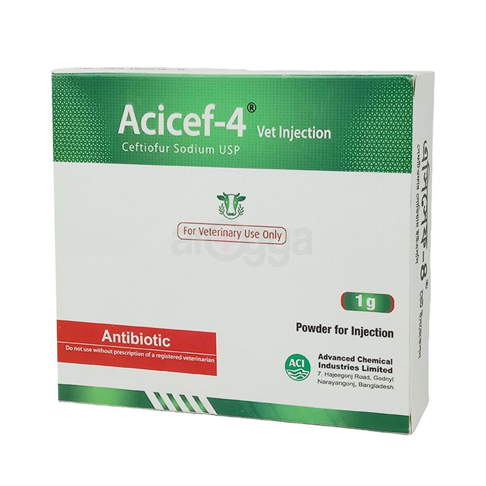 Acicef-4 1gm Vet Injection  
