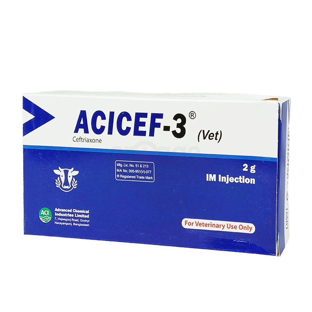 Acicef-3 2gm Vet Injection  