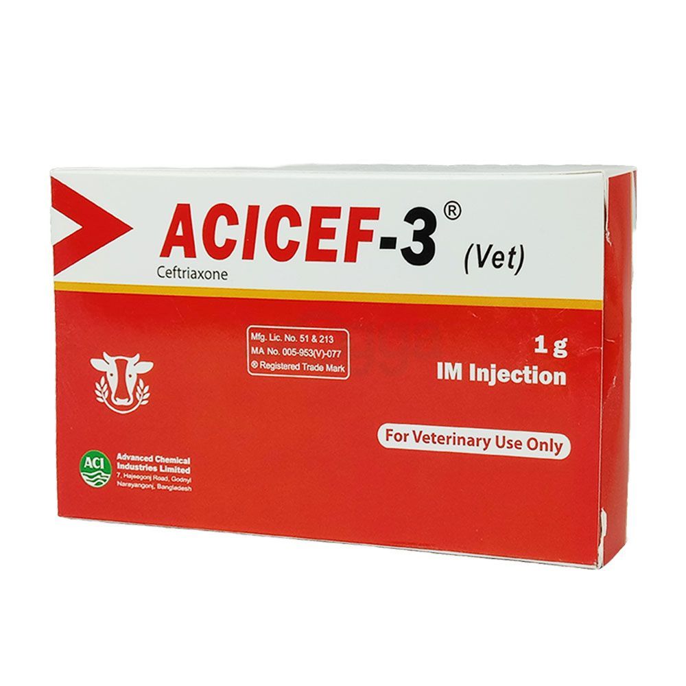 Acicef-3 1gm Vet Injection  