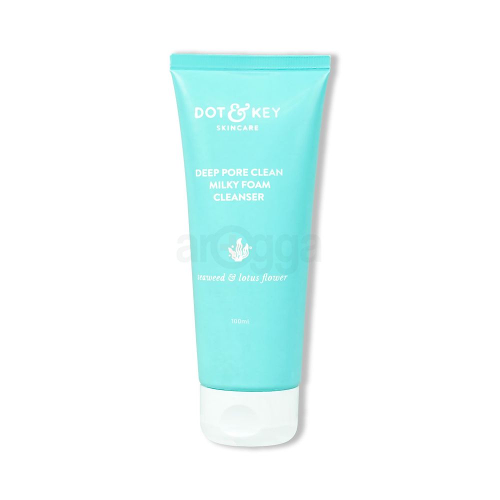 Dot and Key Deep Pore Clean Milky Foam Cleanser with Seaweed & Lotus Flower  