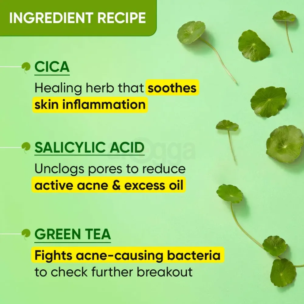 Dot and Key Cica Calming Blemish Clearing Gel Face Wash for Oily & Acne Prone Skin  