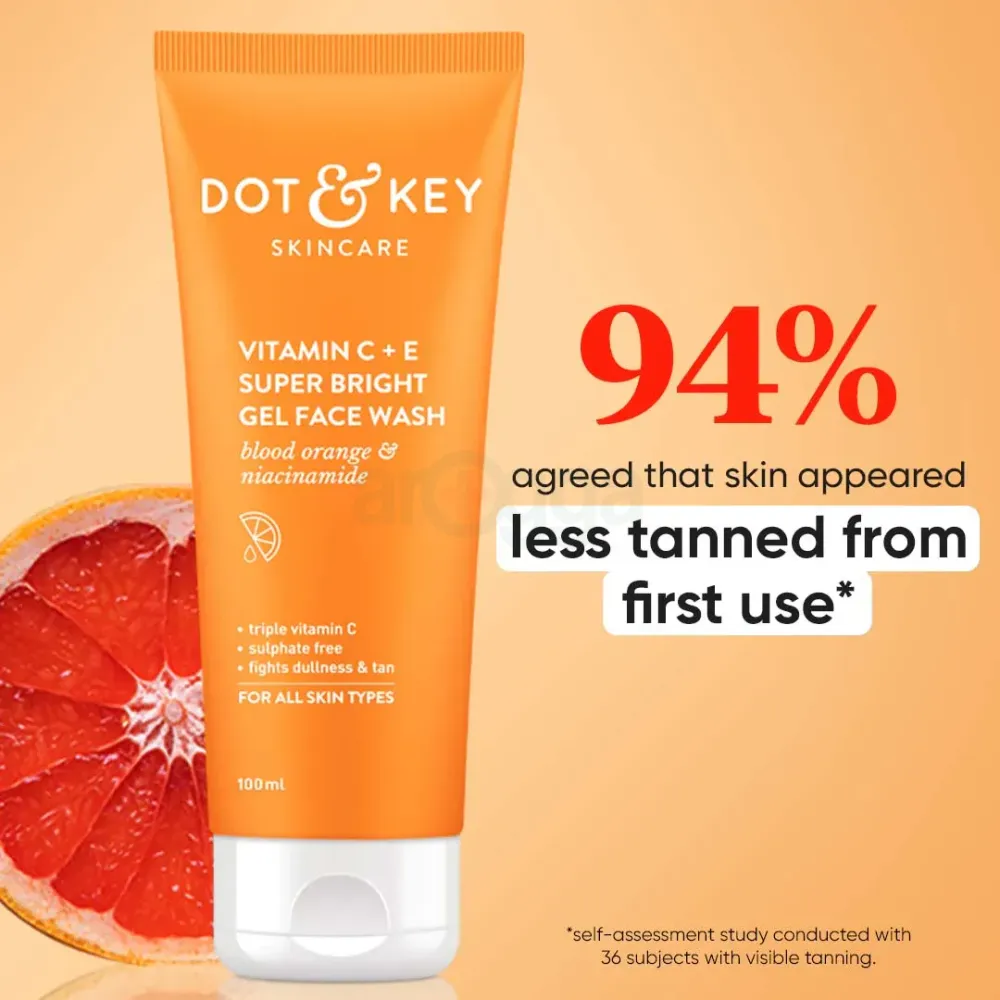 Dot and Key Vitamin C + E Super Bright Gel Face Wash with Niacinamide for All Skin Types  