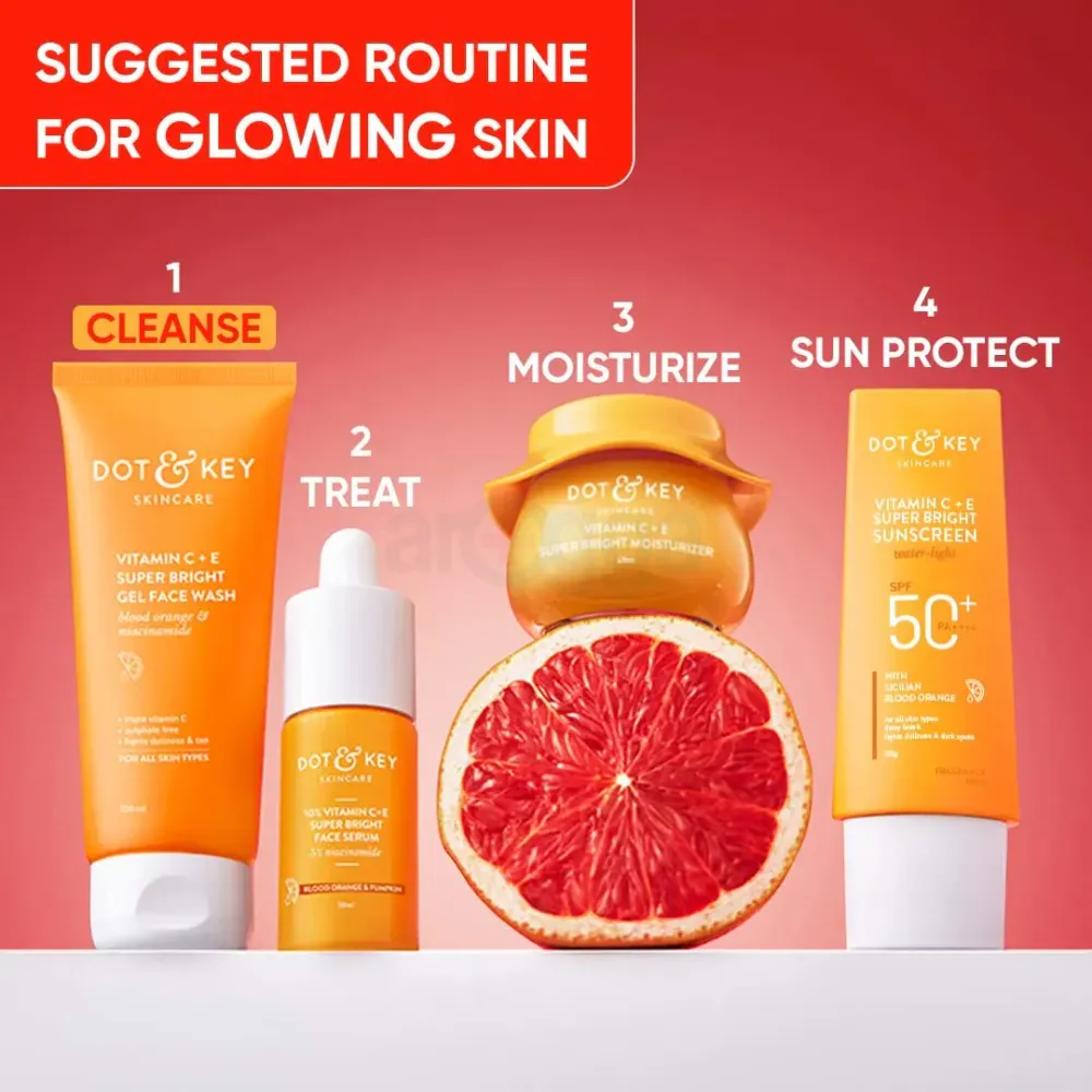 Dot and Key Vitamin C + E Super Bright Gel Face Wash with Niacinamide for All Skin Types  