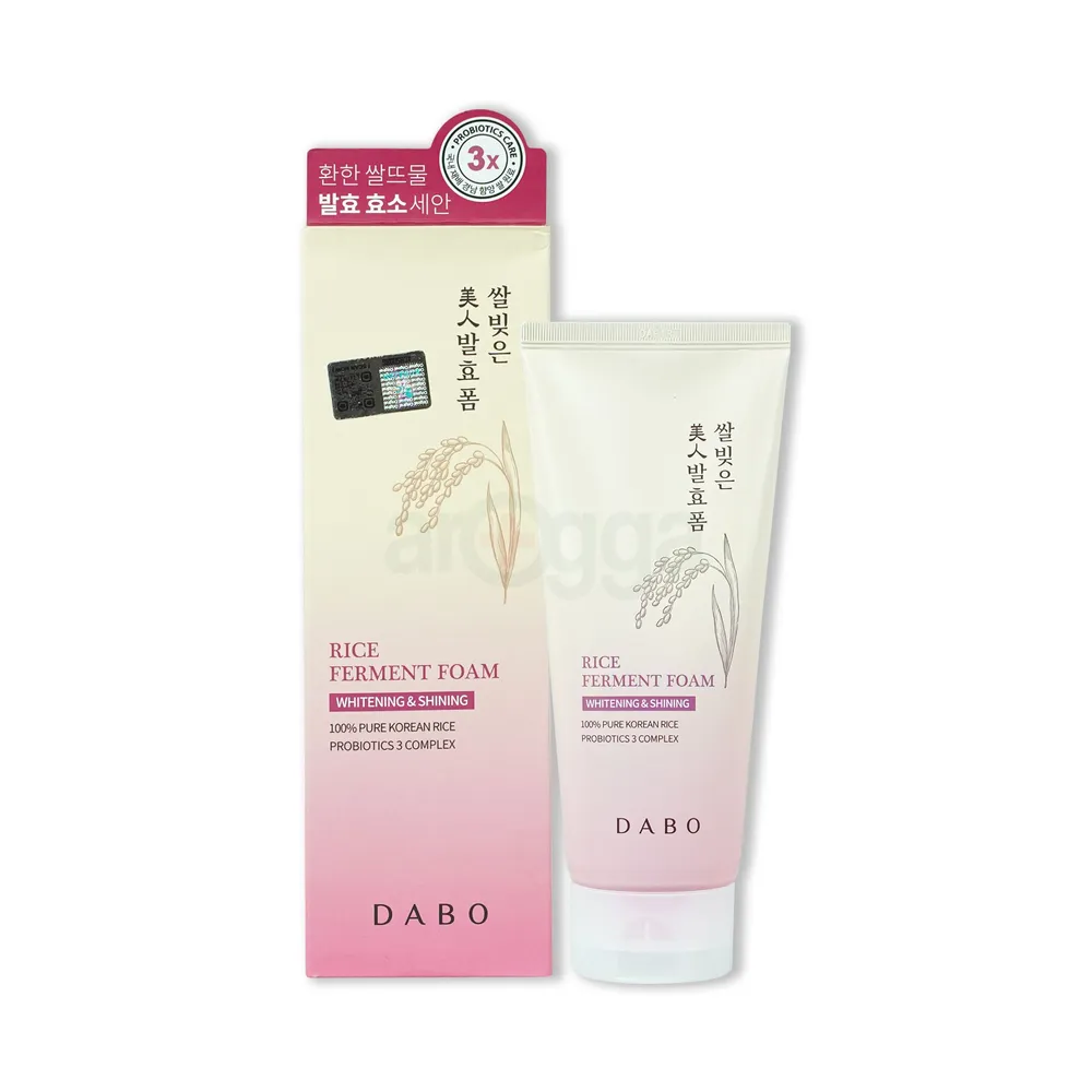 Dabo Whitening & Shining Rice Ferment Foam Face Wash 180ml  