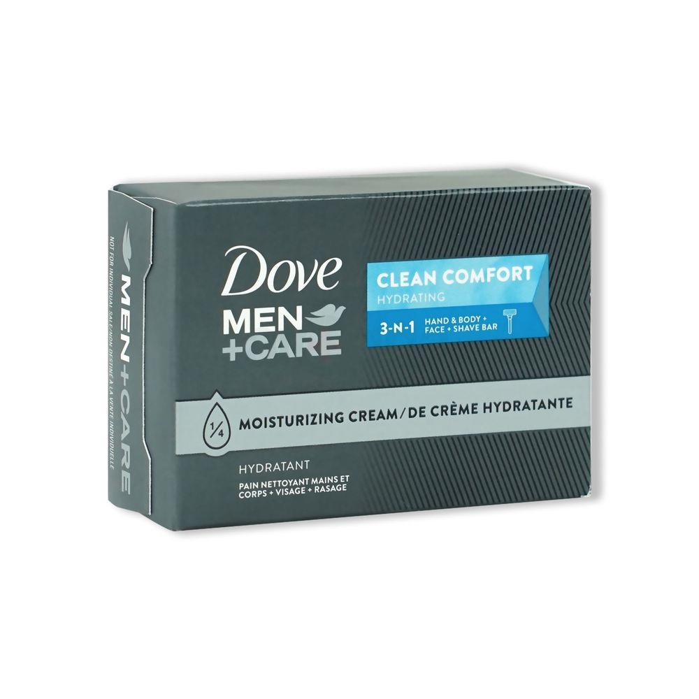 Dove Men Care Clean Comfort Moisturizing Cream Hand Body Face & Shave Bar Soap  