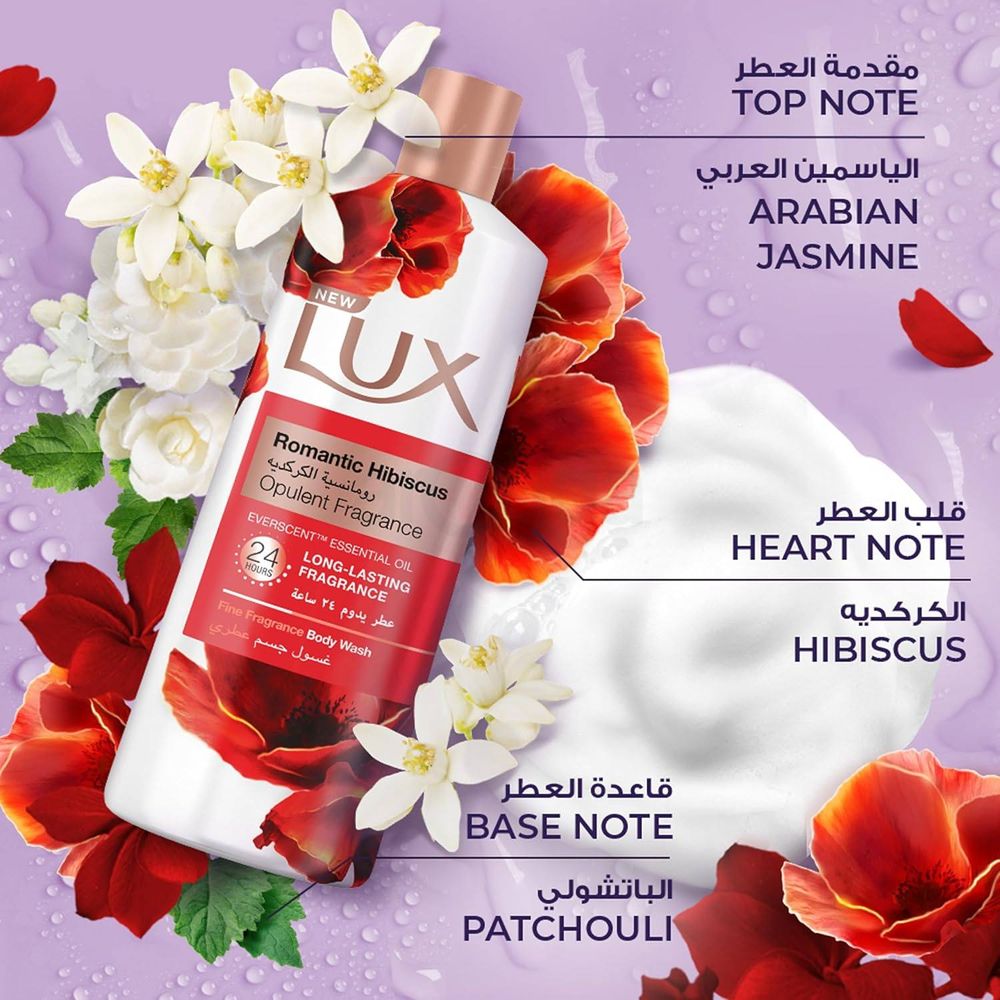 Lux Perfumed Body Wash Romantic Hibiscus for 24hrs Long Lasting Fragrance  
