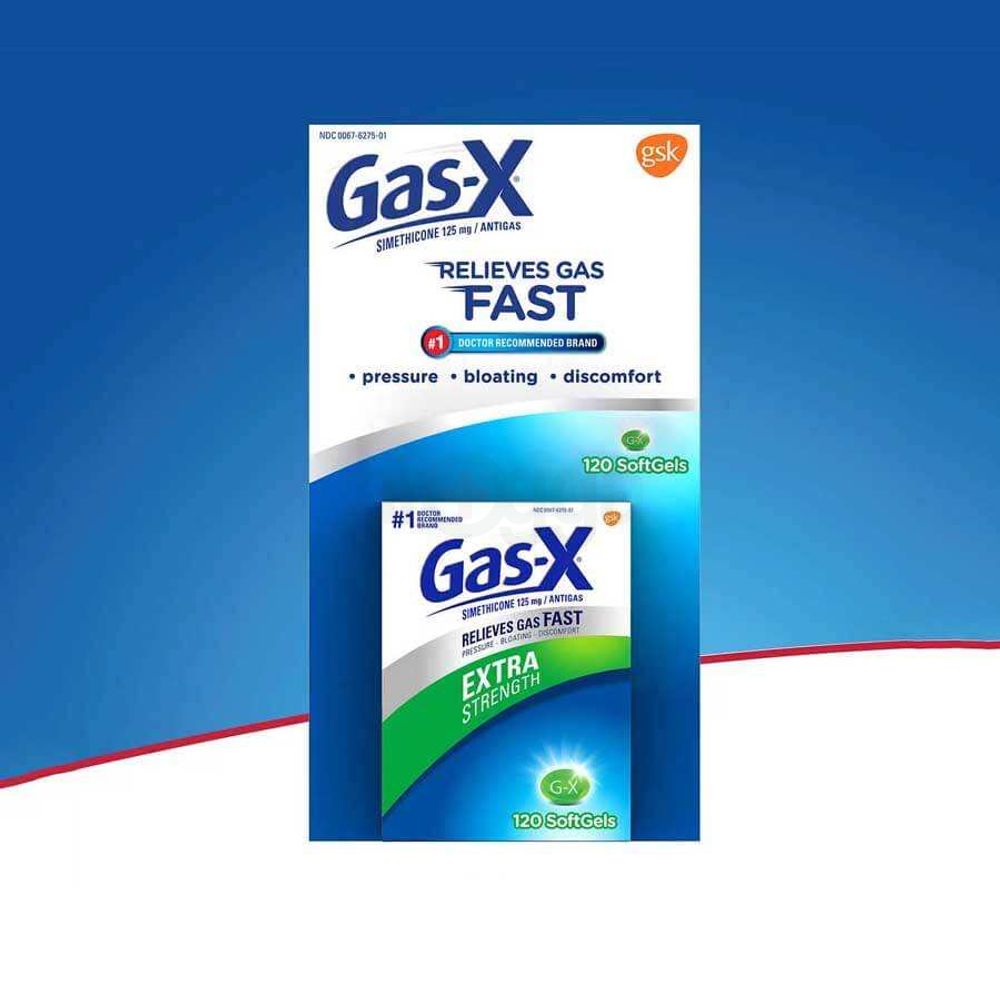 Gas-X Extra Strength Antigas Simethicone 120 Softgels  