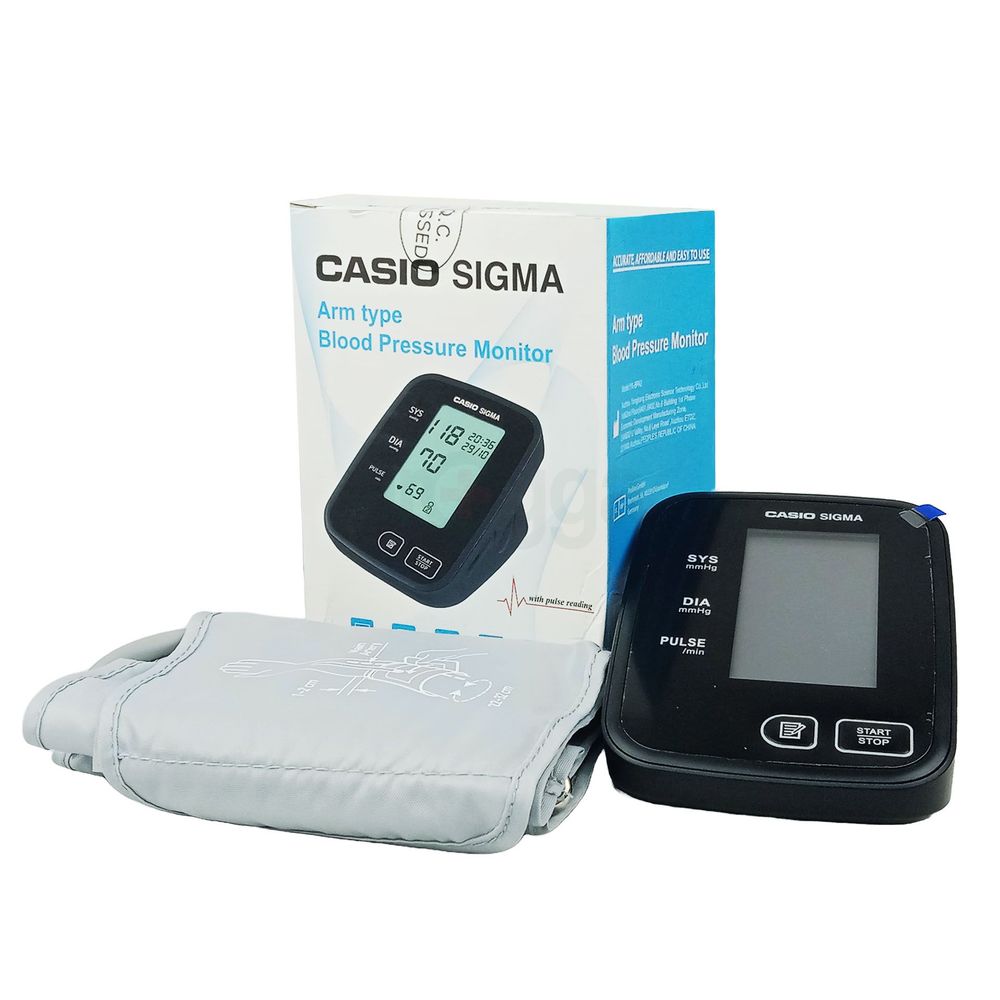 Casio Sigma Arm Type Digital Blood Pressure Monitor Model- YK-BPA2 (Black)  