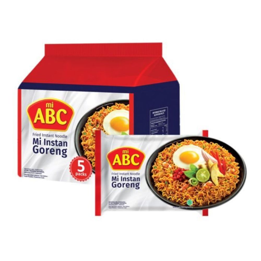 Mi ABC Fried Instant Noodle MI Instan Goreng Pancit Canton 5's Pack  