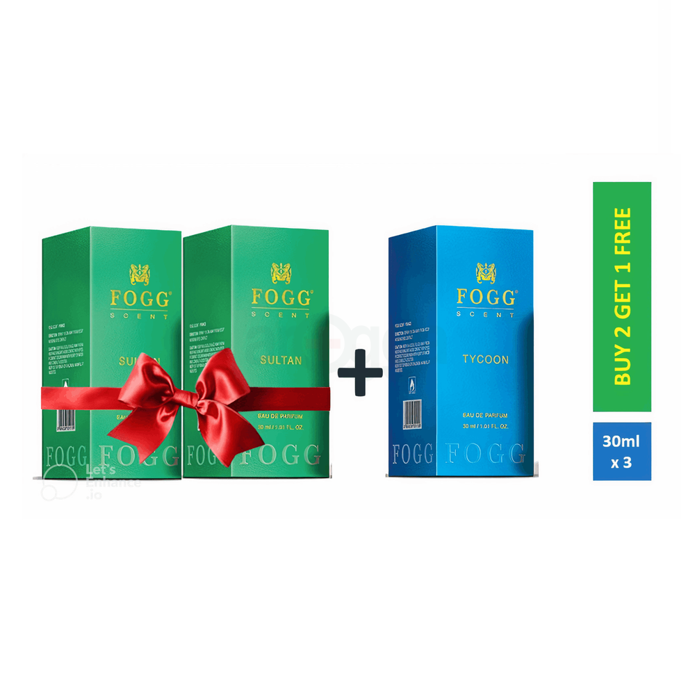 FOGG 30ml Collection Pack (Buy 2 Sultan Get 1 Tycoon 30ml Free)  