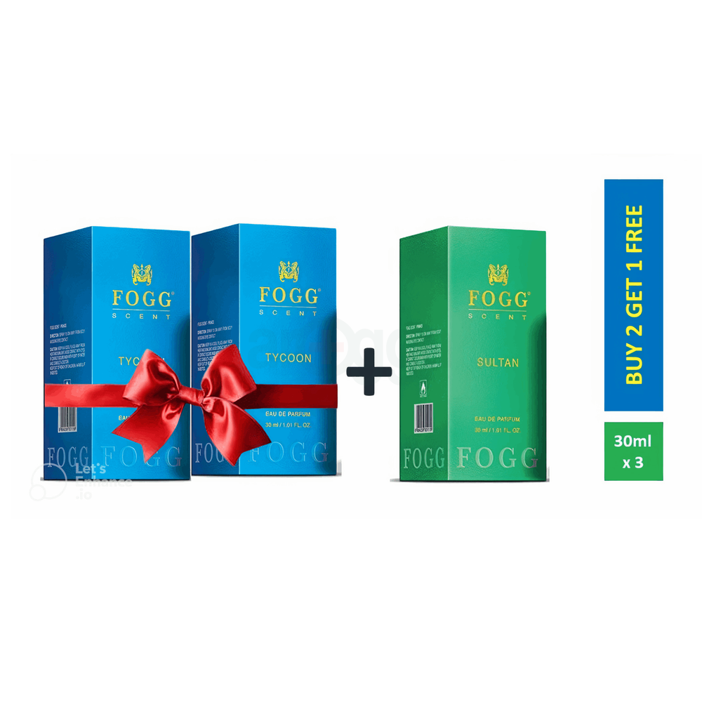 FOGG 30ml Collection Pack (Buy 2 Tycoon Get 1 Sultan 30ml Free)  