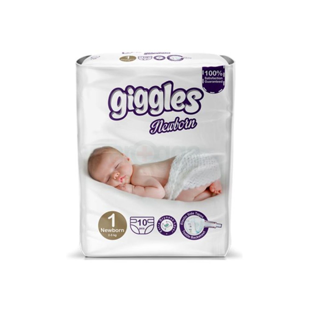 Giggles Standard Pack 2-5 Kg Belt Style Newborn Diapers 10 Pcs   