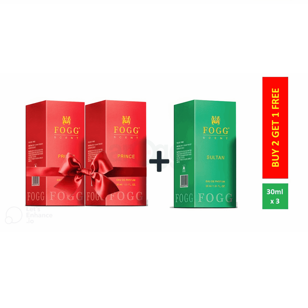 FOGG 30ml Collection Pack (Buy 2 Prince Get 1 Sultan 30ml Free)  