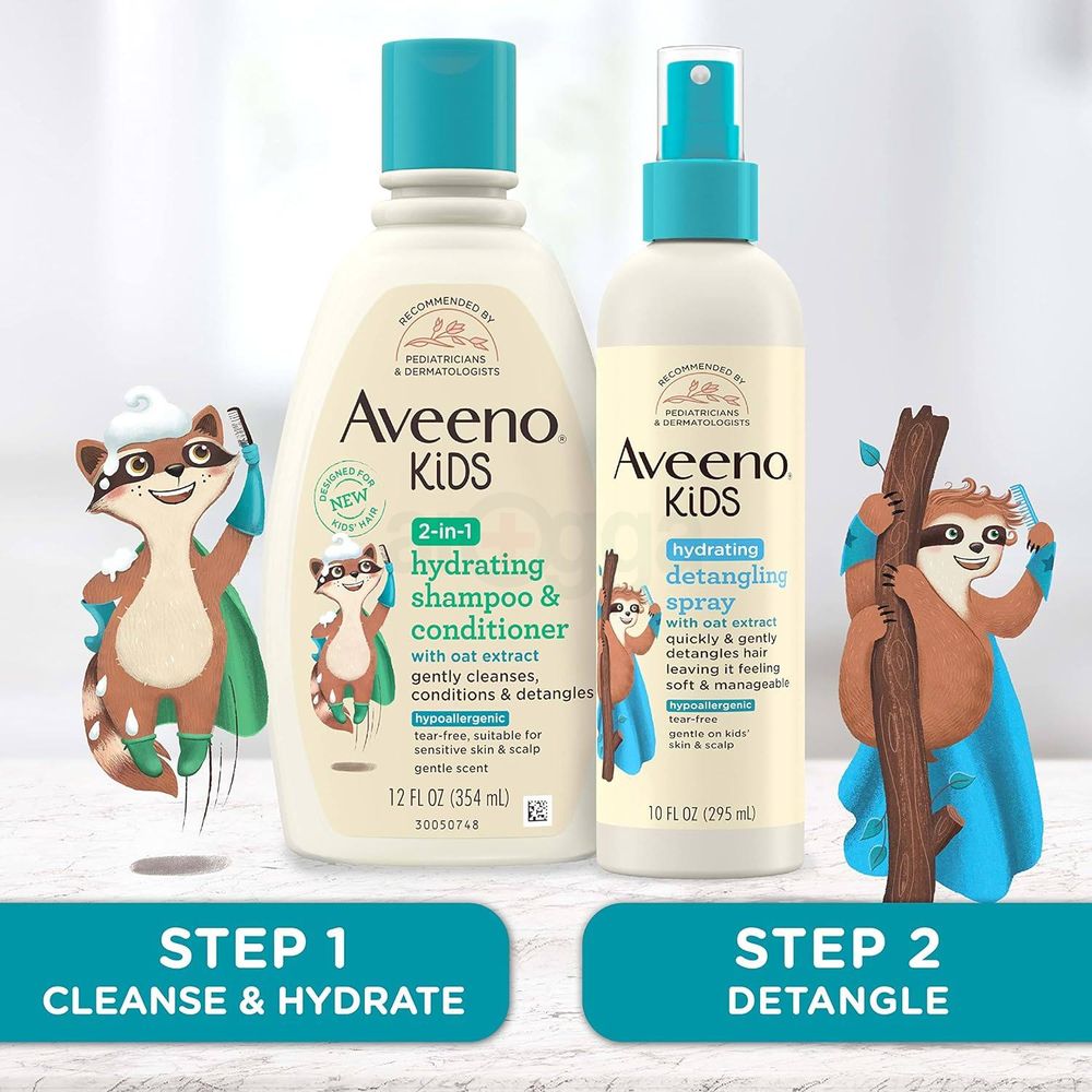 Aveeno Kids Hydrating Detangling Hair Spray with Oat Extract 295ml  