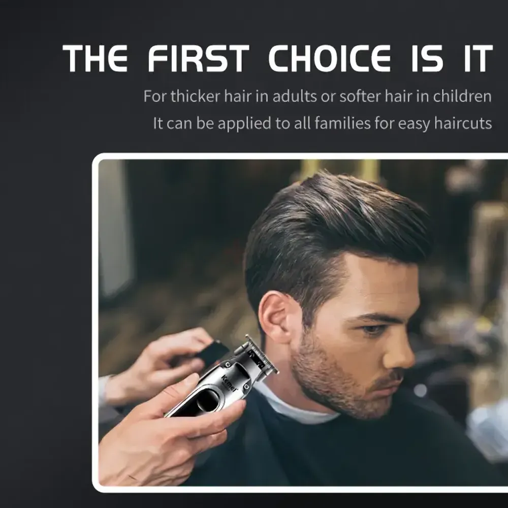 Kemei KM-2261 Rechargeable LCD Screen Professional Hair Trimmer for Men  
