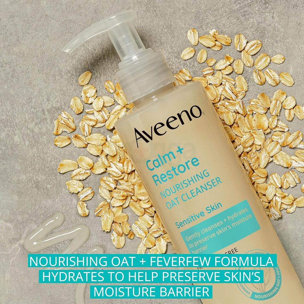 Aveeno Calm + Restore Nourishing Oat Cleanser for Sensitive Skin   