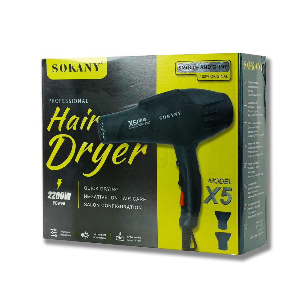 Sokany X5 Professional Hair Dryer - 2200W  