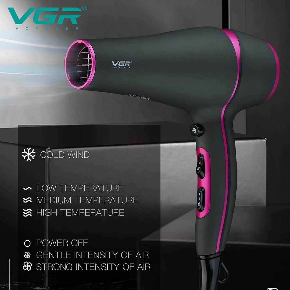 VGR V-402 Professional Hair Dryer with 1800-2200 Watts AC Motor  