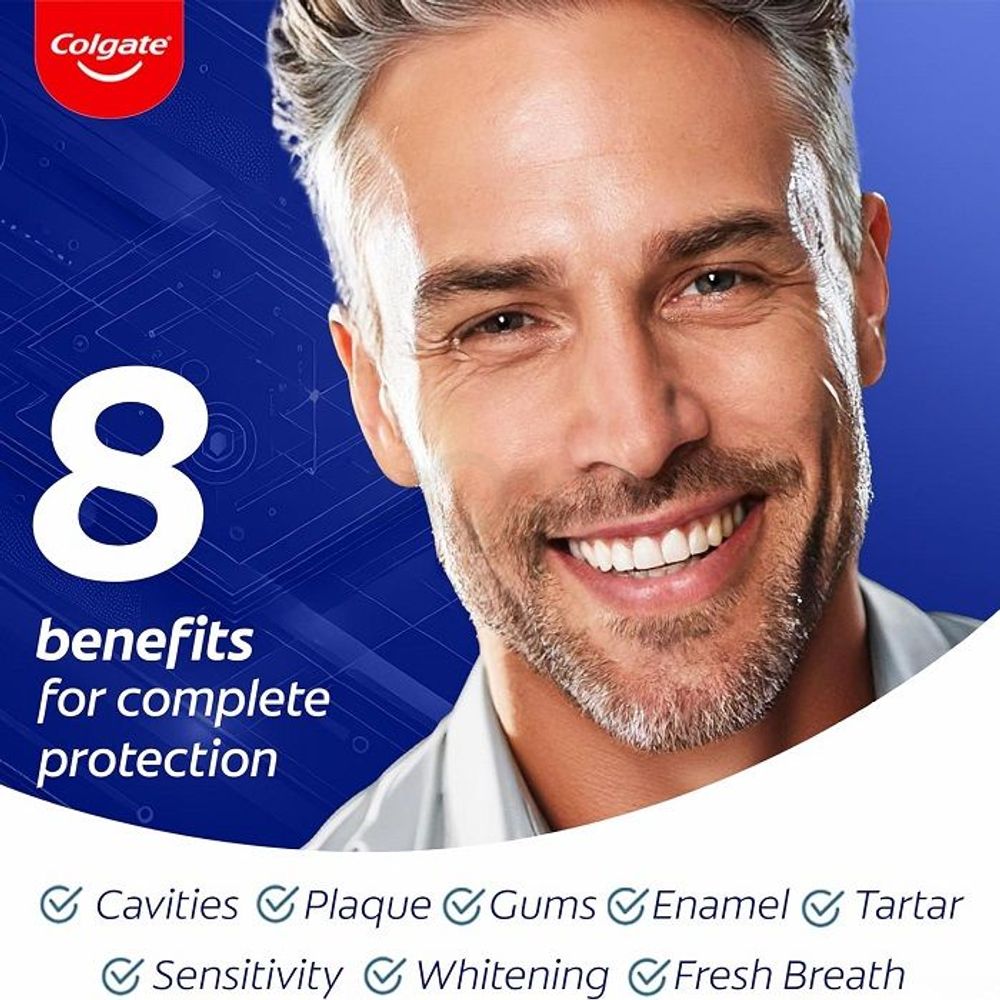 Colgate Total Advanced Whitening Toothpaste with 24hr Antibacterial Protection  