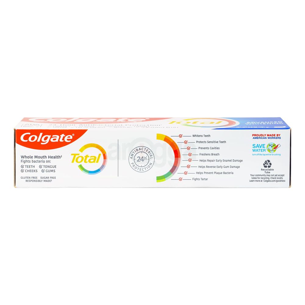 Colgate Total Advanced Whitening Toothpaste with 24hr Antibacterial Protection  