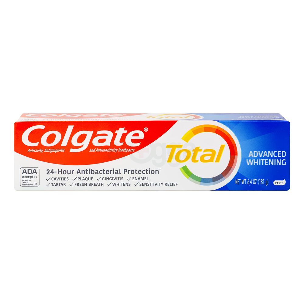 Colgate Total Advanced Whitening Toothpaste with 24hr Antibacterial Protection  