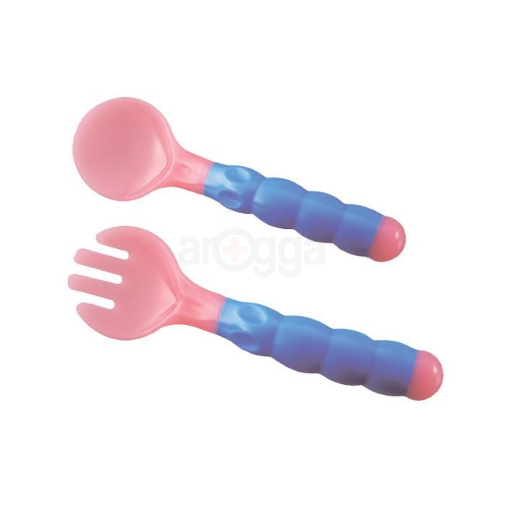 Linco Baby Training Heat Resistant Spoon & Fork Set (L-22546)  