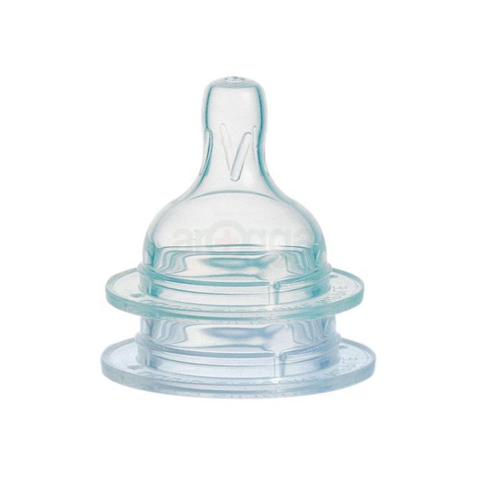 Linco Round Hole Wide Neck Silicone Nipple 2pcs - M (L-22208)  