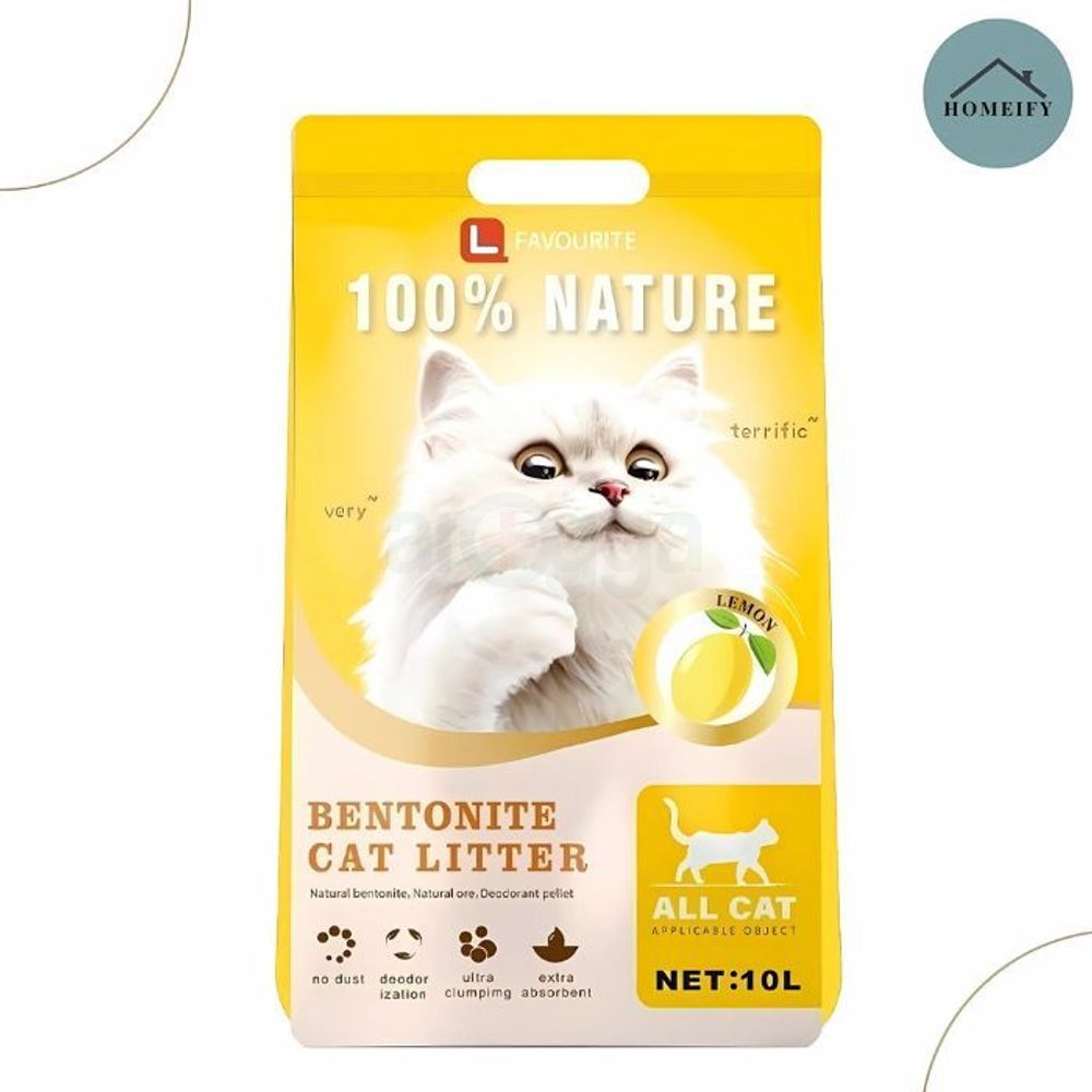 L Favourite Bentonite Cat Litter Lemon 10L 
  
