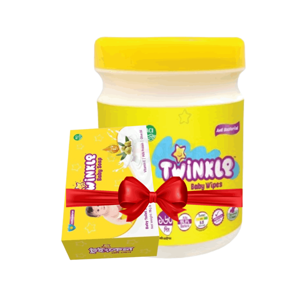 Twinkle Baby Wipes 160'S Jar Get Twinkle Soap 75gm Free  