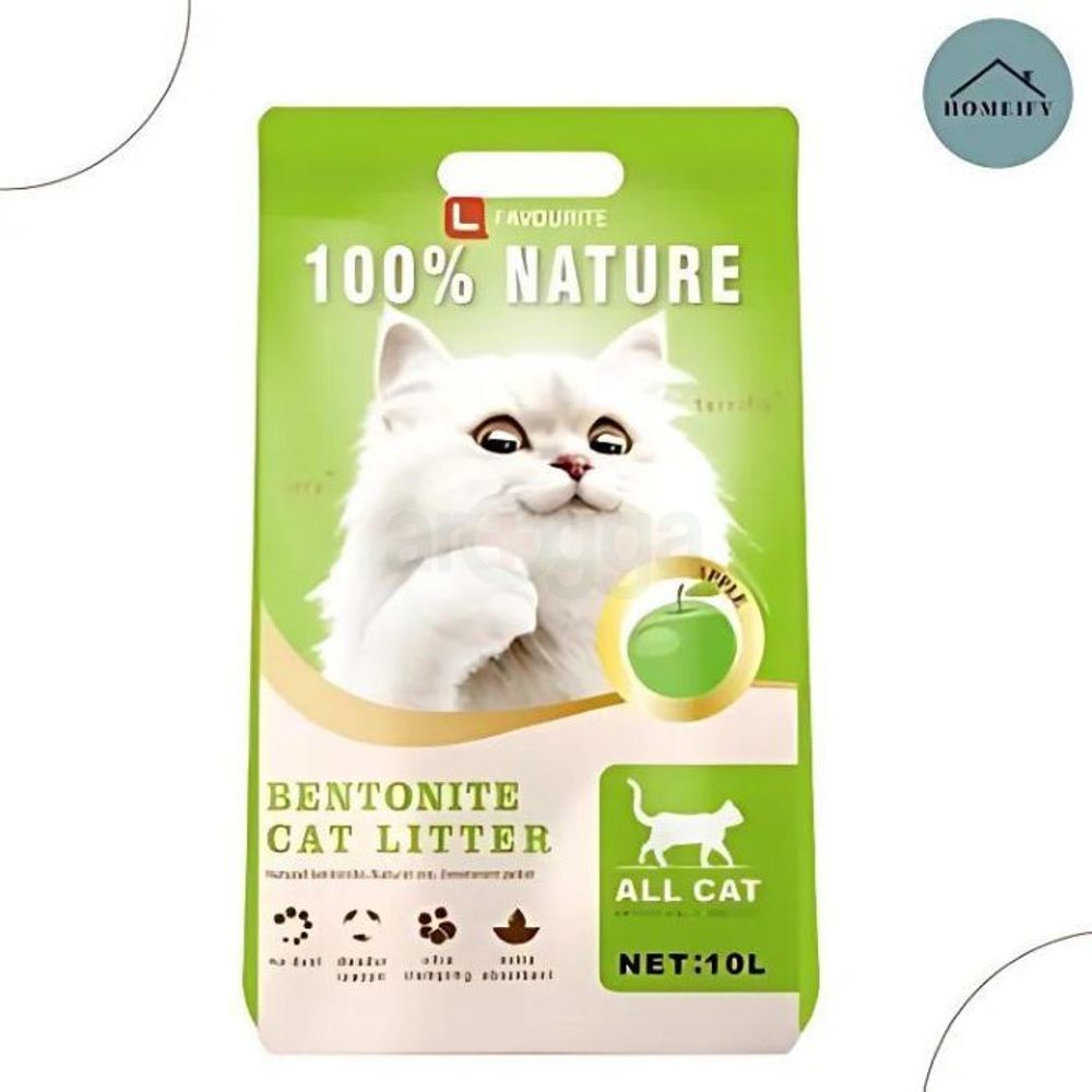 L Favourite Bentonite Cat Litter Apple 10L 
  