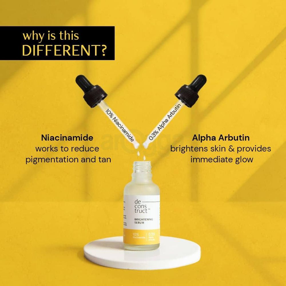 Deconstruct 10% Niacinamide + 0.3% Alpha Arbutin  Brightening Serum for Pigmentation & Dark Spots  