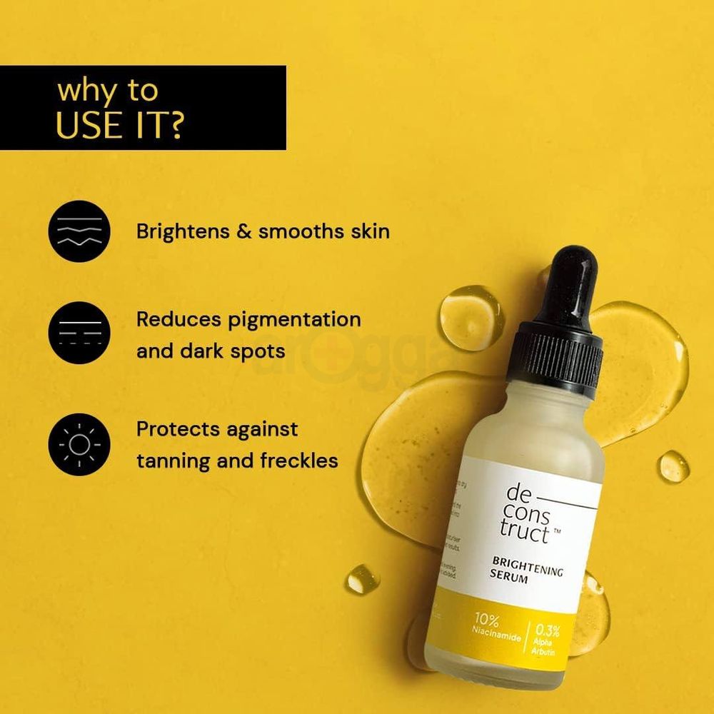 Deconstruct 10% Niacinamide + 0.3% Alpha Arbutin  Brightening Serum for Pigmentation & Dark Spots  