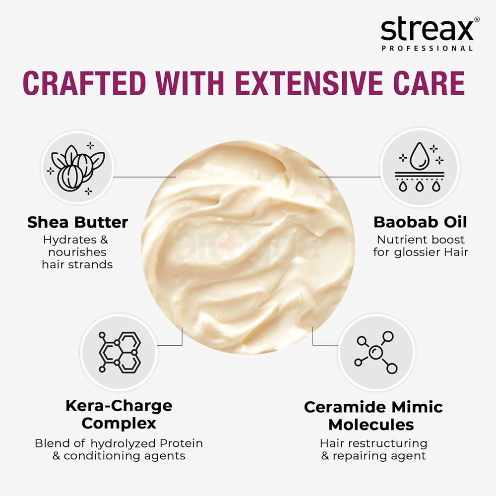 Streax Professional Canvo Line Sulphate and Paraben Free Shampoo for Keratin Treated And Straightened Hair 1.5 L  