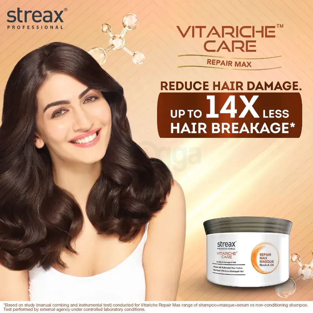 Streax Professional Vitariche Care Repair Max Hair Masque for Dry to Damage Hair  